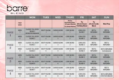 barrel blend calendar and schedule