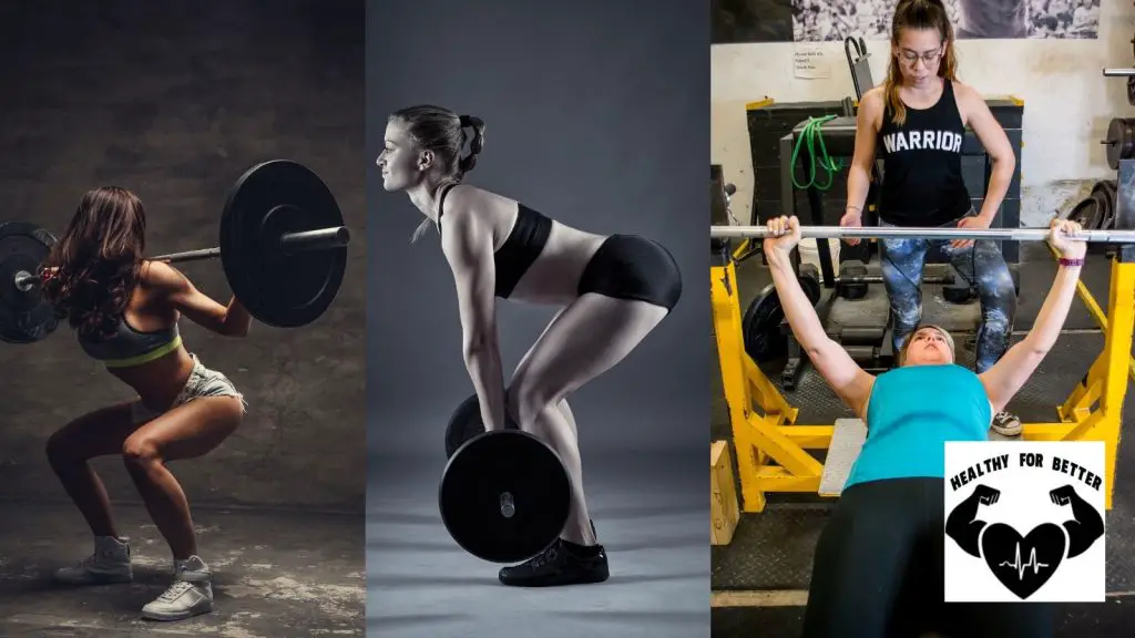 Girls deadlifting, squatting, benching