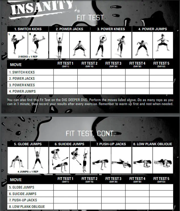 Insanity Fitness Test Guide