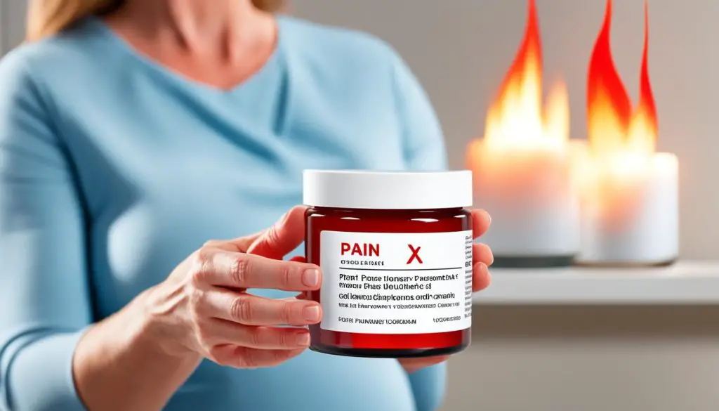 pain relief cream precautions